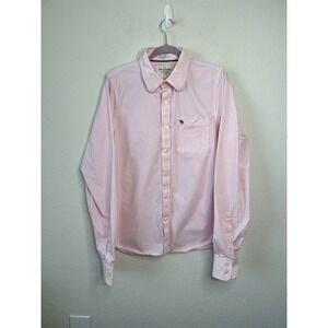 Abercrombie & Fitch Men's Muscle Fit Striped Button-Down Shirt Pink Sz XL Preppy